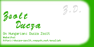 zsolt ducza business card